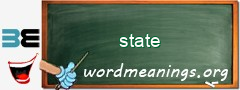 WordMeaning blackboard for state